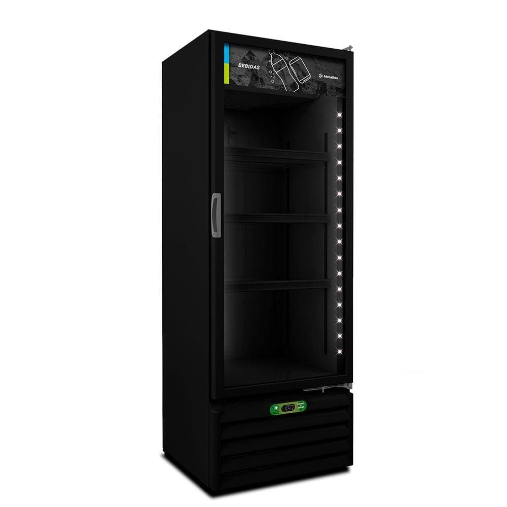 Refrigerador Expositor Metalfrio All Black 350 Litros com Controlador Eletrônico VB40RE 220V 220V Refrigerador Expositor Metalfrio All Black 350 Litros com Controlador Eletrônico VB40RE 220V 220V