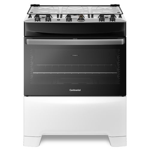 Fogão 5 Bocas Continental Branco Automático com TOPLimpaFácil (FC5IB) Premium - Bivolt Fogão 5 Bocas Continental Branco Automático com TOPLimpaFácil (FC5IB) Premium - Bivolt
