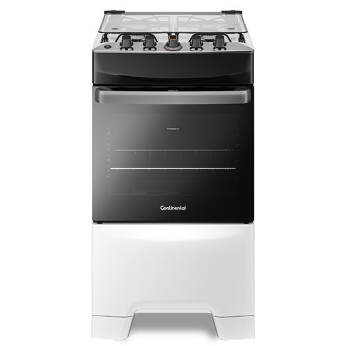 Fogão 4 Bocas Continental Branco Automático com TOPLimpaFácil (FC4IB) Premium - Bivolt Fogão 4 Bocas Continental Branco Automático com TOPLimpaFácil (FC4IB) Premium - Bivolt