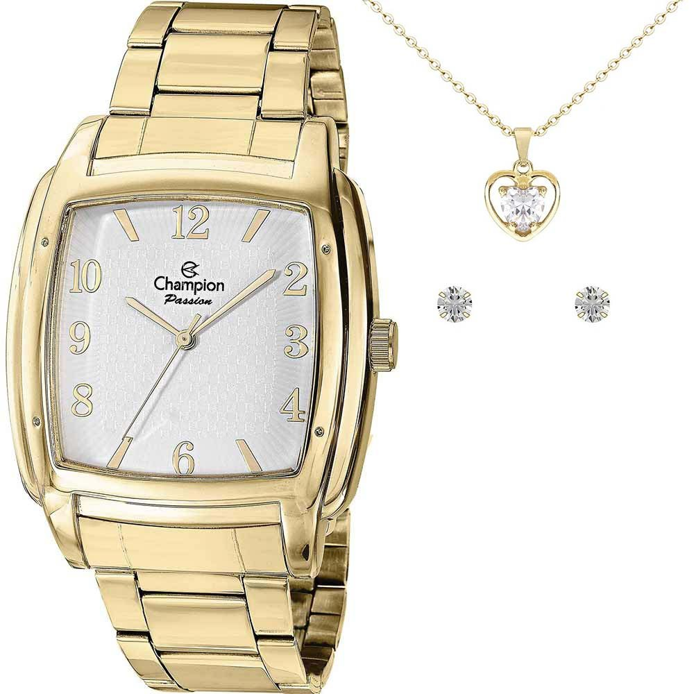 Kit Relógio Champion Feminino Passion com Colar e Brincos CH24553C Kit Relógio Champion Feminino Passion com Colar e Brincos CH24553C