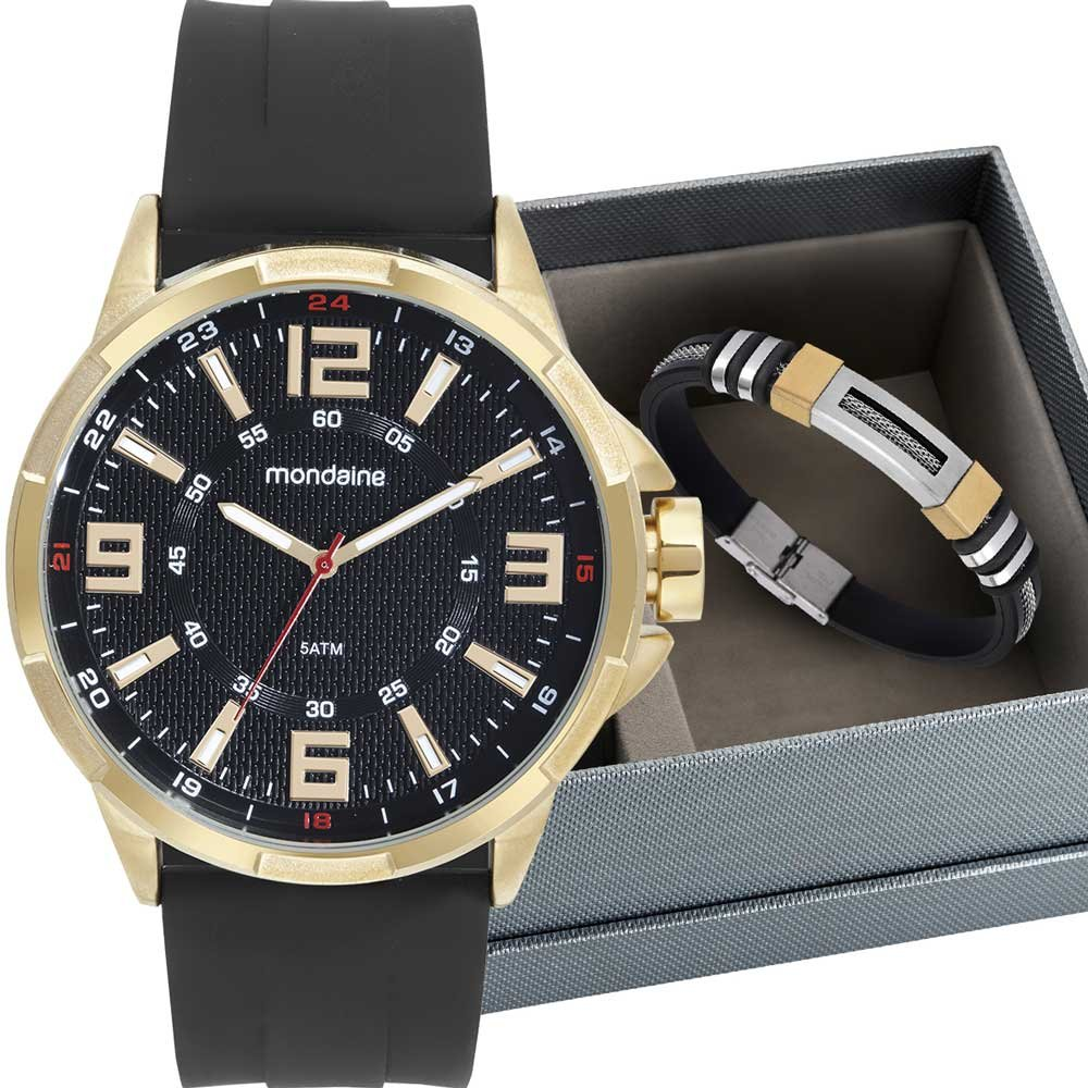 Kit Relógio Mondaine Masculino com Pulseira 99663GPMVDI2K1 Kit Relógio Mondaine Masculino com Pulseira 99663GPMVDI2K1