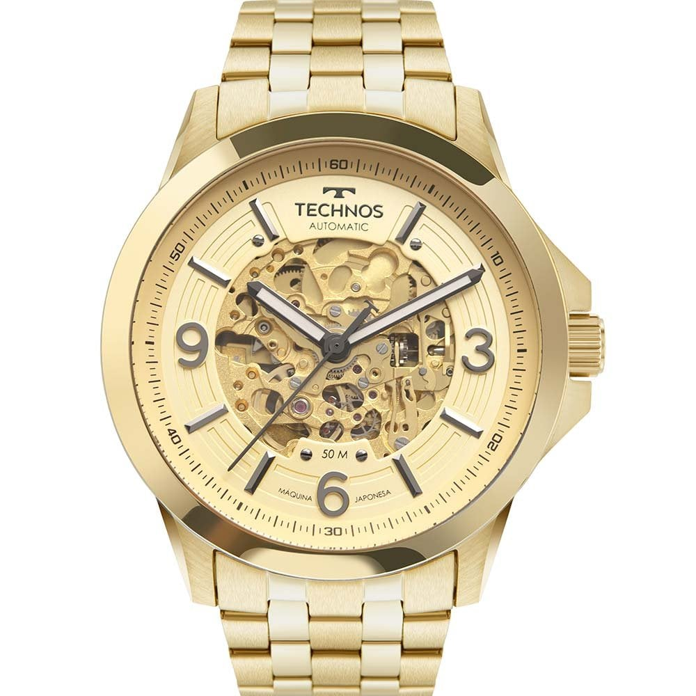 Relógio Technos Masculino Automático Esqueleto 8N24AK/1D Relógio Technos Masculino Automático Esqueleto 8N24AK/1D