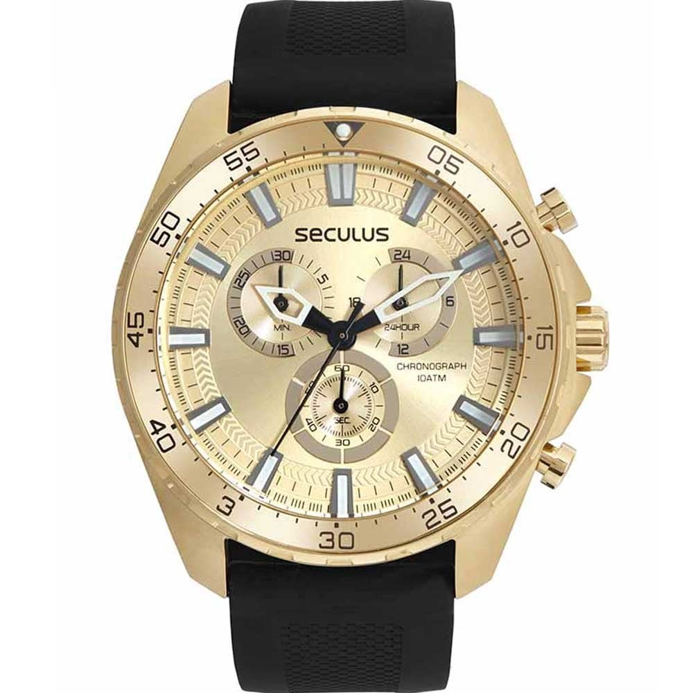 Relógio Seculus Masculino Cronógrafo 77160GPSVDU2 Relógio Seculus Masculino Cronógrafo 77160GPSVDU2