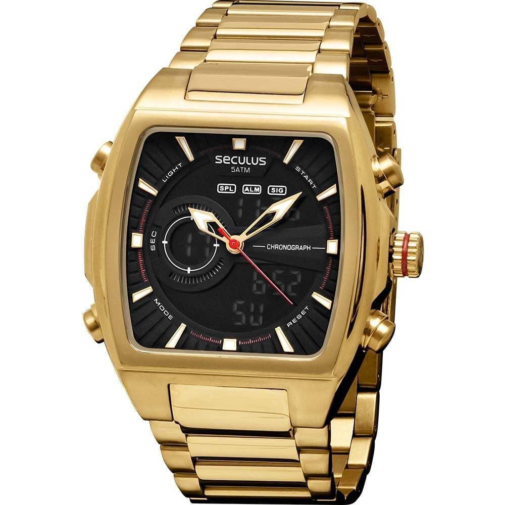 Relógio Seculus Masculino Casual Digiana 77154GPSVDA2 Relógio Seculus Masculino Casual Digiana 77154GPSVDA2