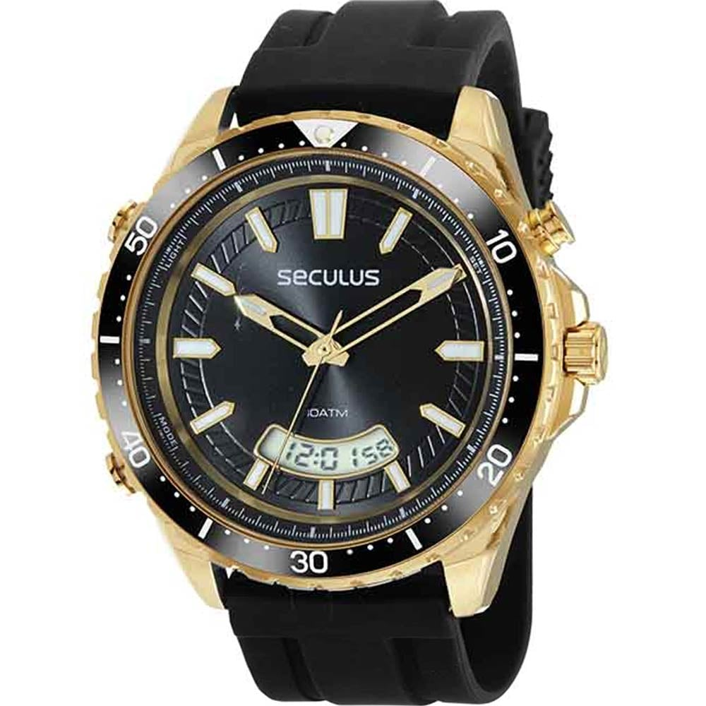 Relógio Seculus Masculino Anadigi 77140GPSVDU4 Relógio Seculus Masculino Anadigi 77140GPSVDU4
