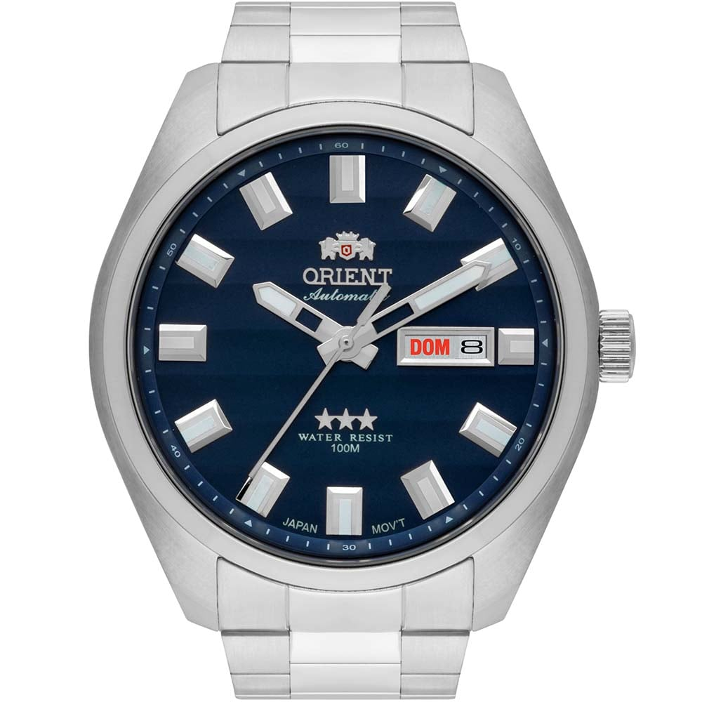 Relógio Orient Masculino Automático Três Estrelas 469SS076FD1SX Relógio Orient Masculino Automático Três Estrelas 469SS076FD1SX