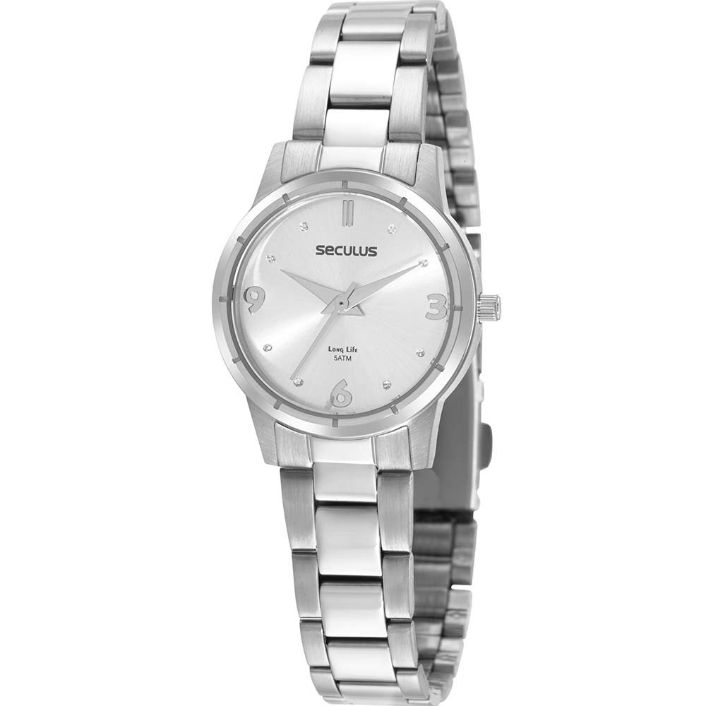 Relógio Seculus Feminino Long Life 44088L0SVNA3 Relógio Seculus Feminino Long Life 44088L0SVNA3