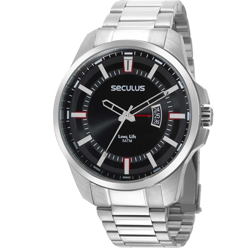 Relógio Seculus Masculino Long Life 44084G0SVNA2 Relógio Seculus Masculino Long Life 44084G0SVNA2