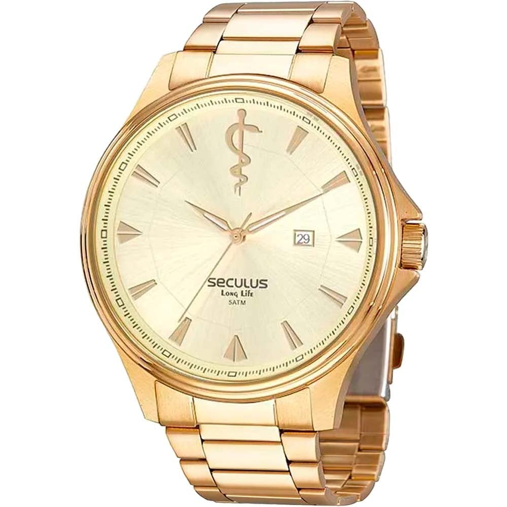Relógio Seculus Masculino Coleção Profissões Medicina 44025GPSKDA1K1 Relógio Seculus Masculino Coleção Profissões Medicina 44025GPSKDA1K1