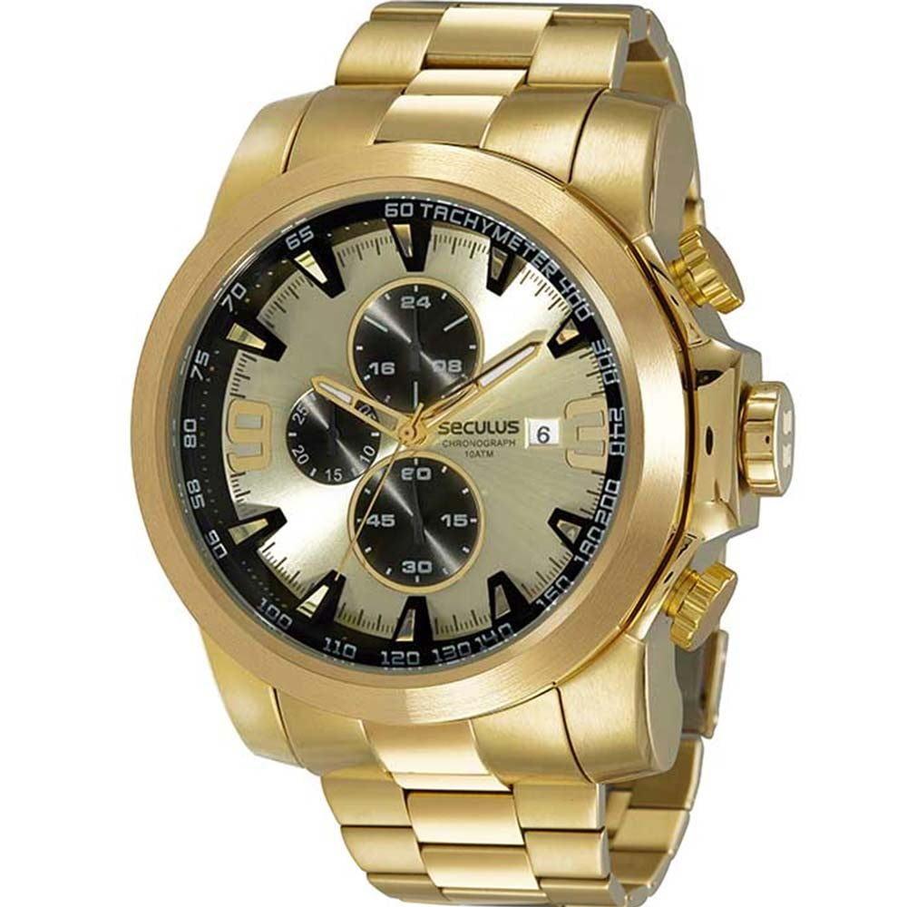 Relógio Seculus Masculino Cronógrafo 44024GPSVDA4 Relógio Seculus Masculino Cronógrafo 44024GPSVDA4