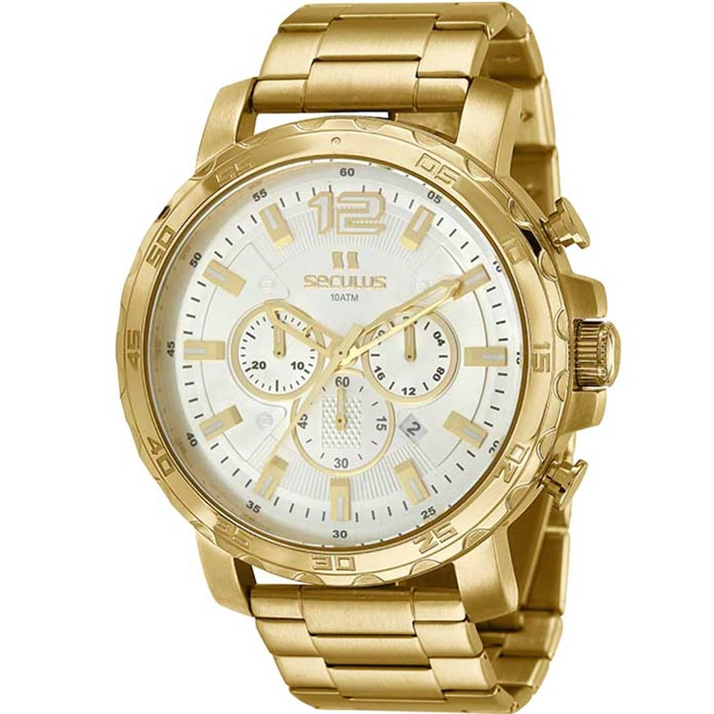 Relógio Seculus Masculino Cronógrafo 20985GPSVDA3 Relógio Seculus Masculino Cronógrafo 20985GPSVDA3