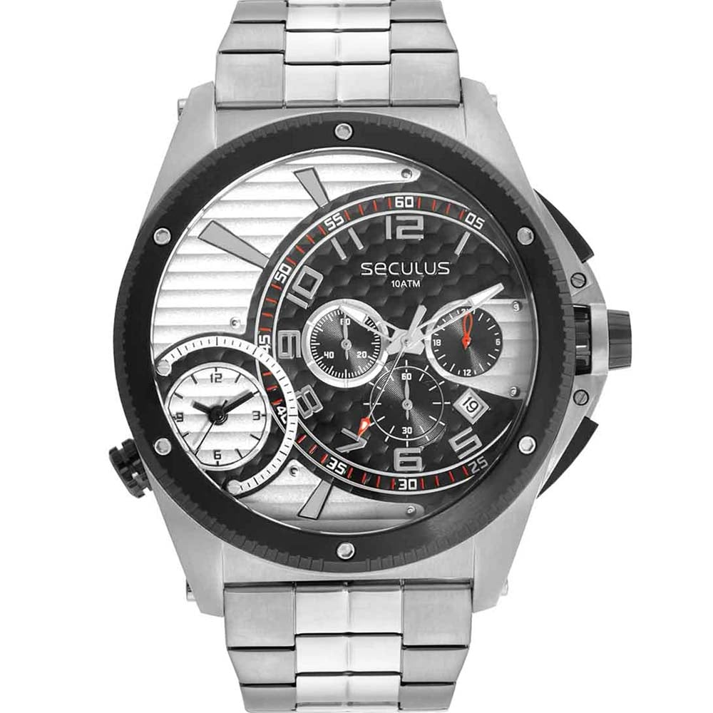 Relógio Seculus Masculino Cronógrafo 20911G0SVCA3 Relógio Seculus Masculino Cronógrafo 20911G0SVCA3