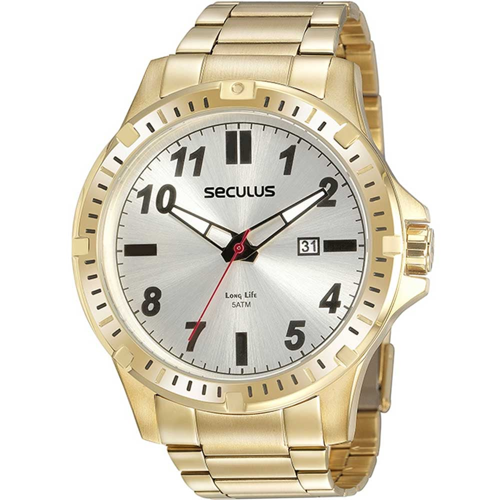 Relógio Seculus Masculino Long Life 20900GPSVDA1 Relógio Seculus Masculino Long Life 20900GPSVDA1