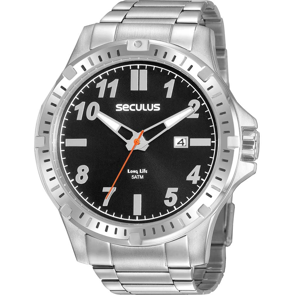 Relógio Seculus Masculino Long Life 20900G0SVNA4 Relógio Seculus Masculino Long Life 20900G0SVNA4