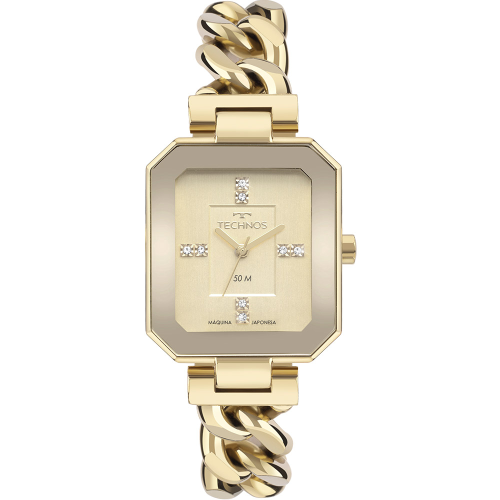 Relógio Technos Feminino Elos Dourados 2036MQN/1X Relógio Technos Feminino Elos Dourados 2036MQN/1X