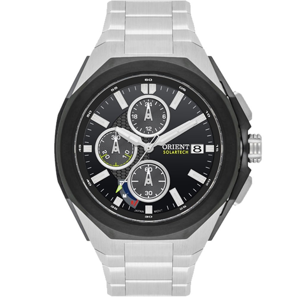 Relógio Orient Masculino Solartech MBSSC279P1SX Relógio Orient Masculino Solartech MBSSC279P1SX