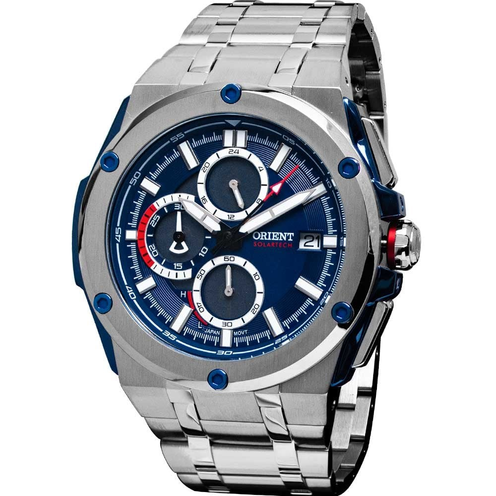 Relógio Orient Masculino Solar Tech MBSSC259D1SX Relógio Orient Masculino Solar Tech MBSSC259D1SX