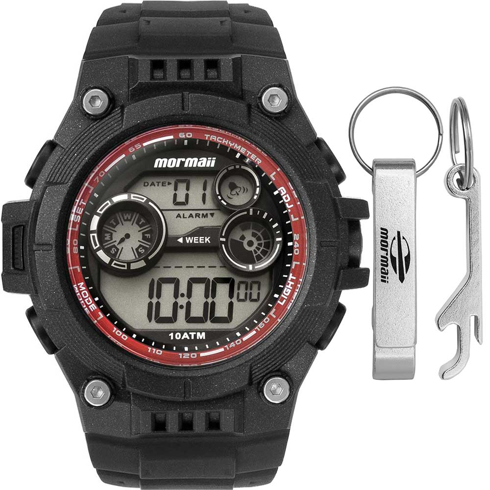 Kit Relógio Mormaii Masculino Wave com Chaveiro MOLCDAAQD/K8P Kit Relógio Mormaii Masculino Wave com Chaveiro MOLCDAAQD/K8P