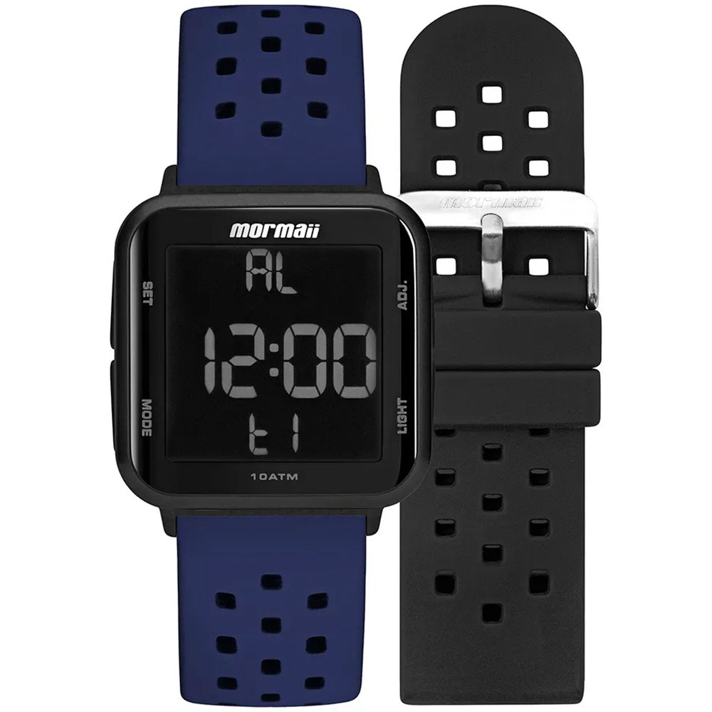 Relógio Digital Masculino Mormaii Troca Pulseiras MO6600AN/T8A Relógio Digital Masculino Mormaii Troca Pulseiras MO6600AN/T8A