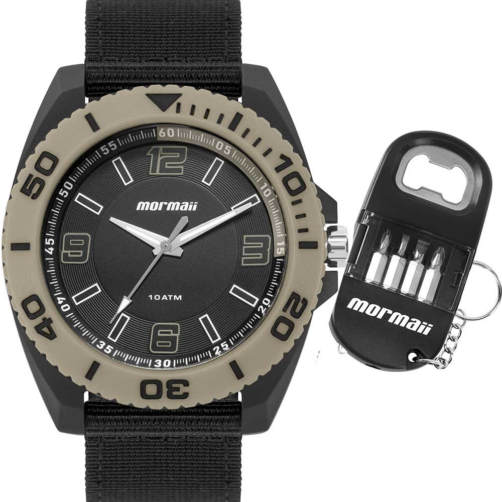 Kit Relógio Mormaii Masculino com Kit Multitarefas MO2035LP/K8P Kit Relógio Mormaii Masculino com Kit Multitarefas MO2035LP/K8P
