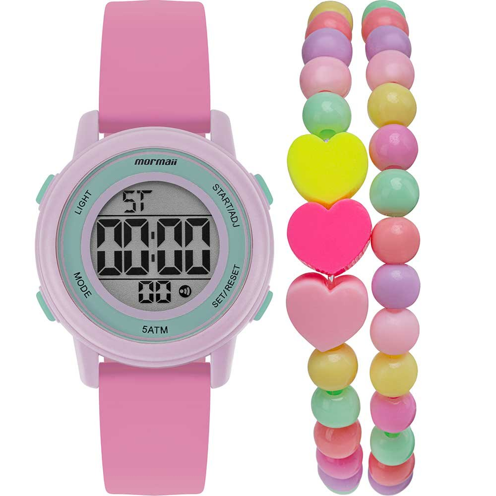 Kit Relógio Digital Mormaii Infantil com Pulseira MO0702AA/K8G Kit Relógio Digital Mormaii Infantil com Pulseira MO0702AA/K8G