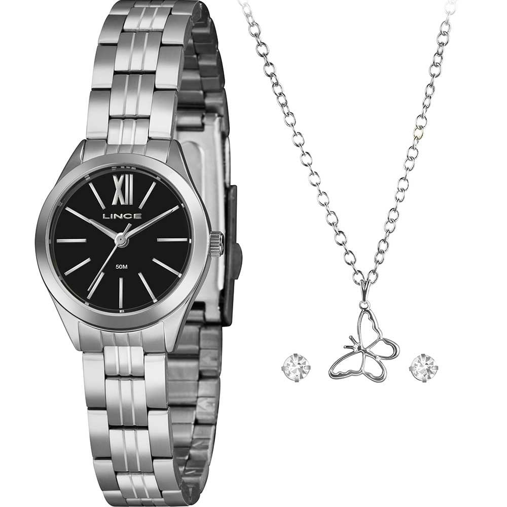 Kit Relógio Lince Feminino com Colar e Brincos LRMH233L25K0C6P3SX Kit Relógio Lince Feminino com Colar e Brincos LRMH233L25K0C6P3SX