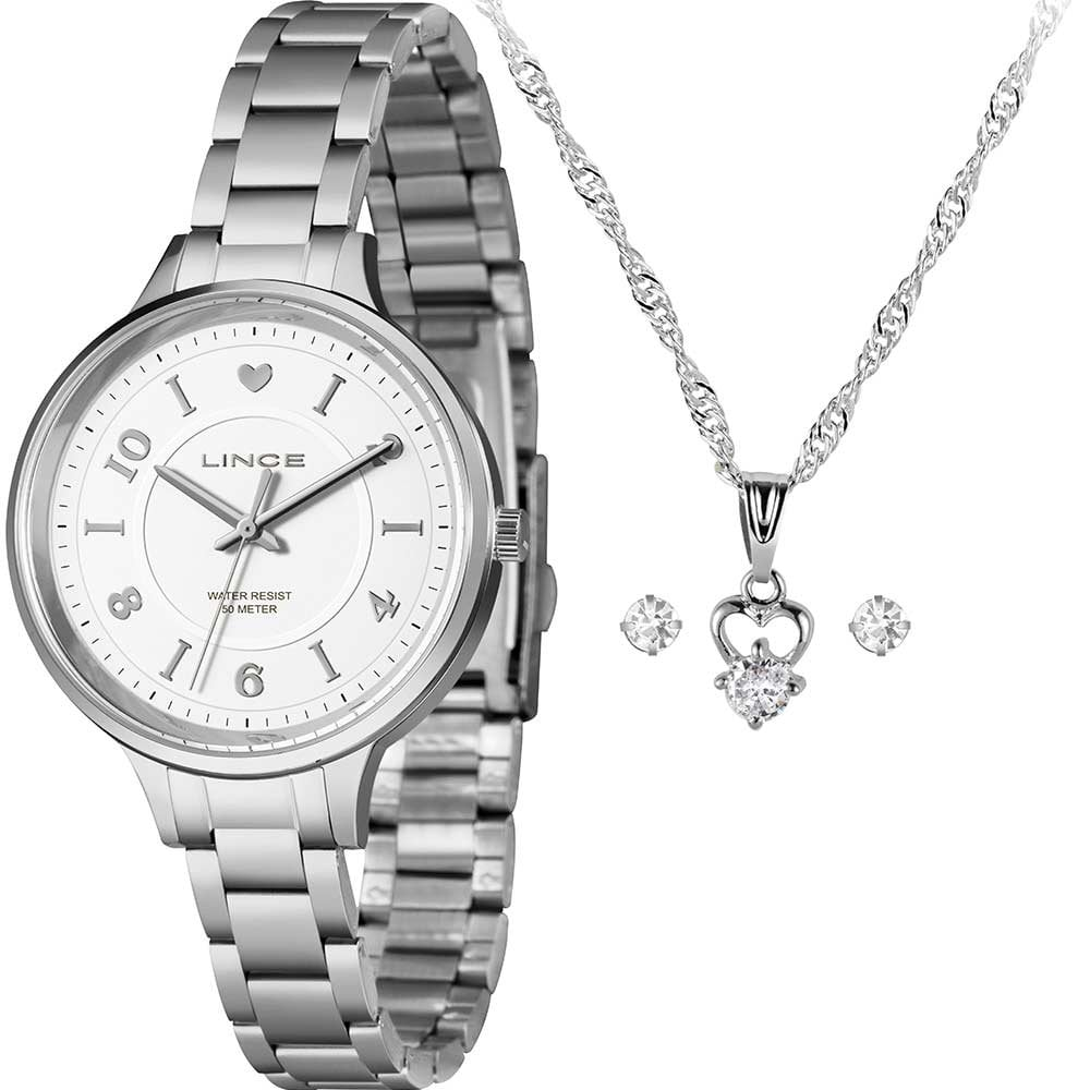 Kit Relógio Lince Feminino com Colar e Brincos LRMH207L38K09GS2SX Kit Relógio Lince Feminino com Colar e Brincos LRMH207L38K09GS2SX