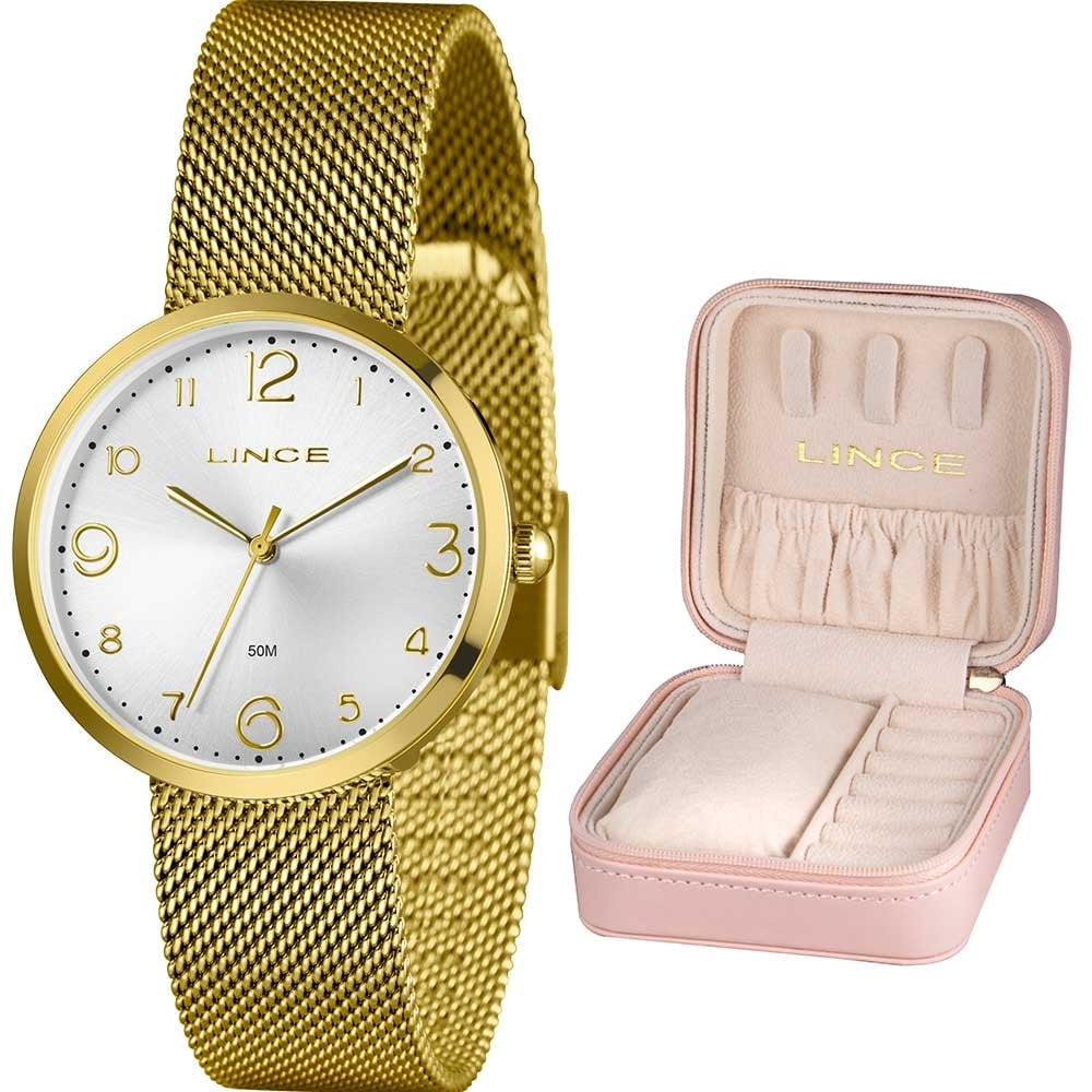 Kit Relógio Lince Feminino com Porta Jóias LRGH229L36S2KX Kit Relógio Lince Feminino com Porta Jóias LRGH229L36S2KX