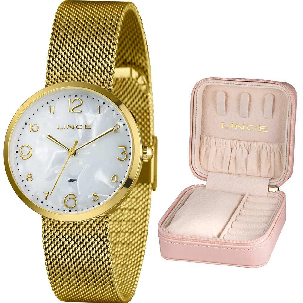 Kit Relógio Lince Feminino com Porta Joias LRGH229L36B2KX Kit Relógio Lince Feminino com Porta Joias LRGH229L36B2KX
