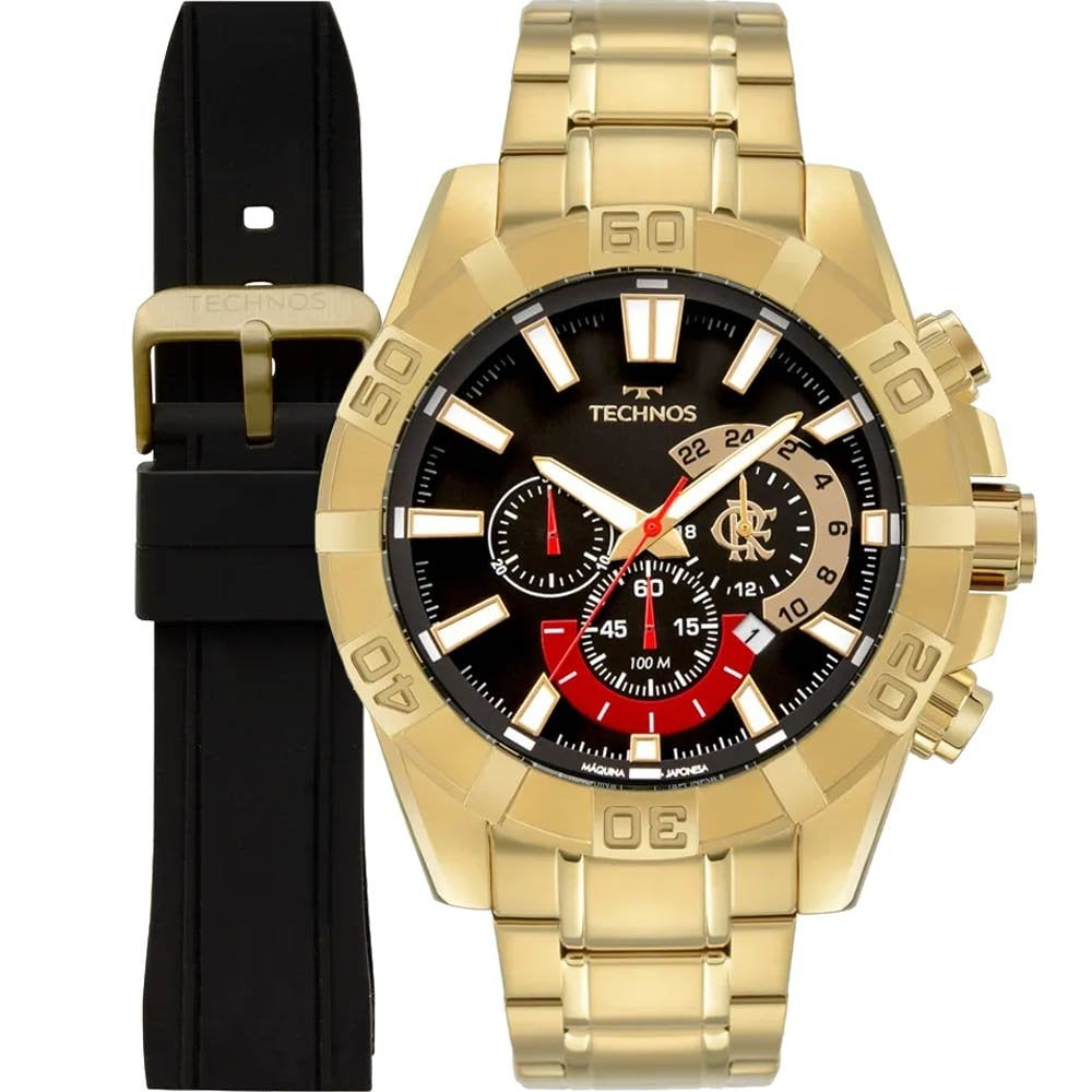 Relógio Technos Masculino Flamengo Troca Pulseira FLAJS26AET/T1P Relógio Technos Masculino Flamengo Troca Pulseira FLAJS26AET/T1P