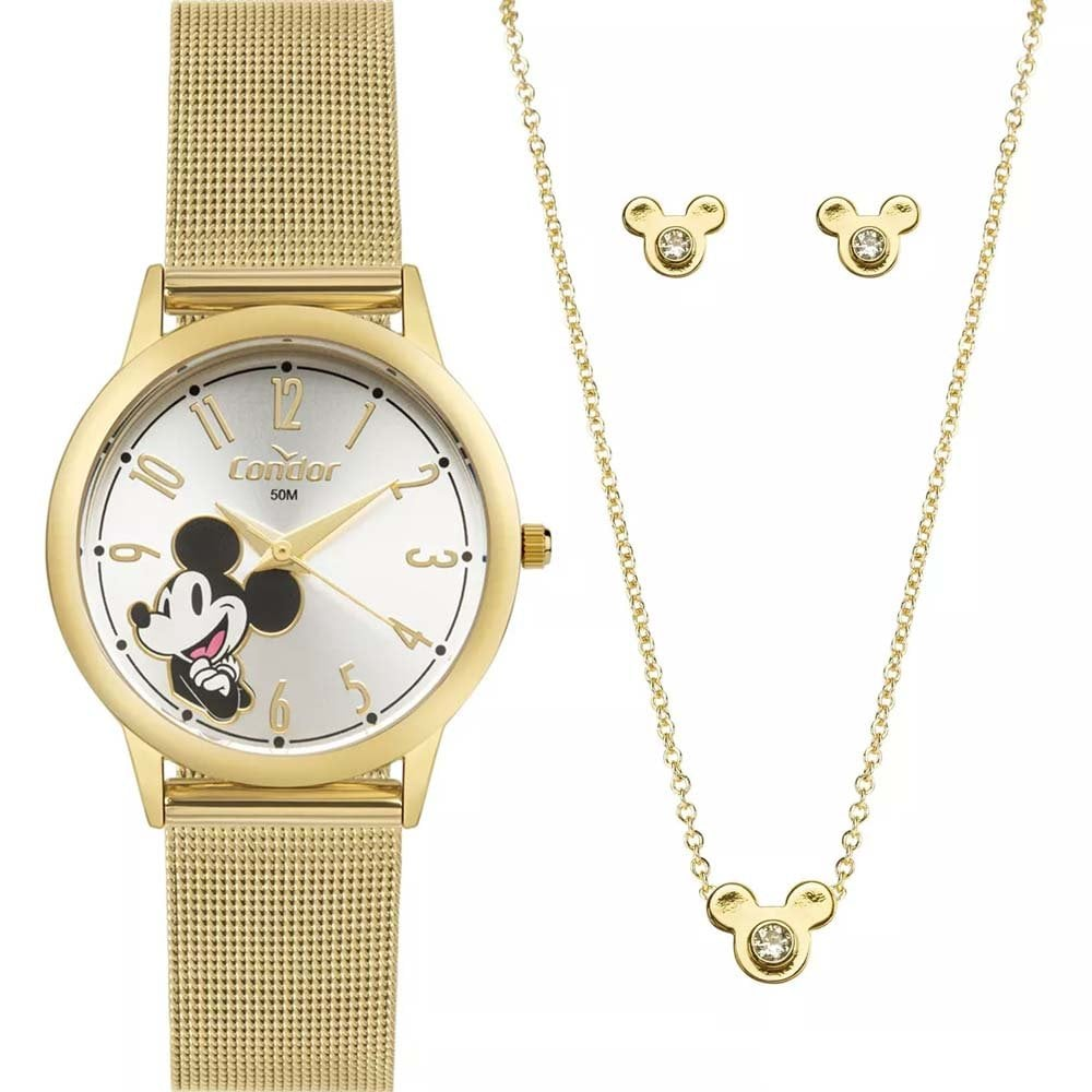 Kit Relógio Condor Feminino Disney com Colar e Brincos CO2035NGU/KI4K Kit Relógio Condor Feminino Disney com Colar e Brincos CO2035NGU/KI4K