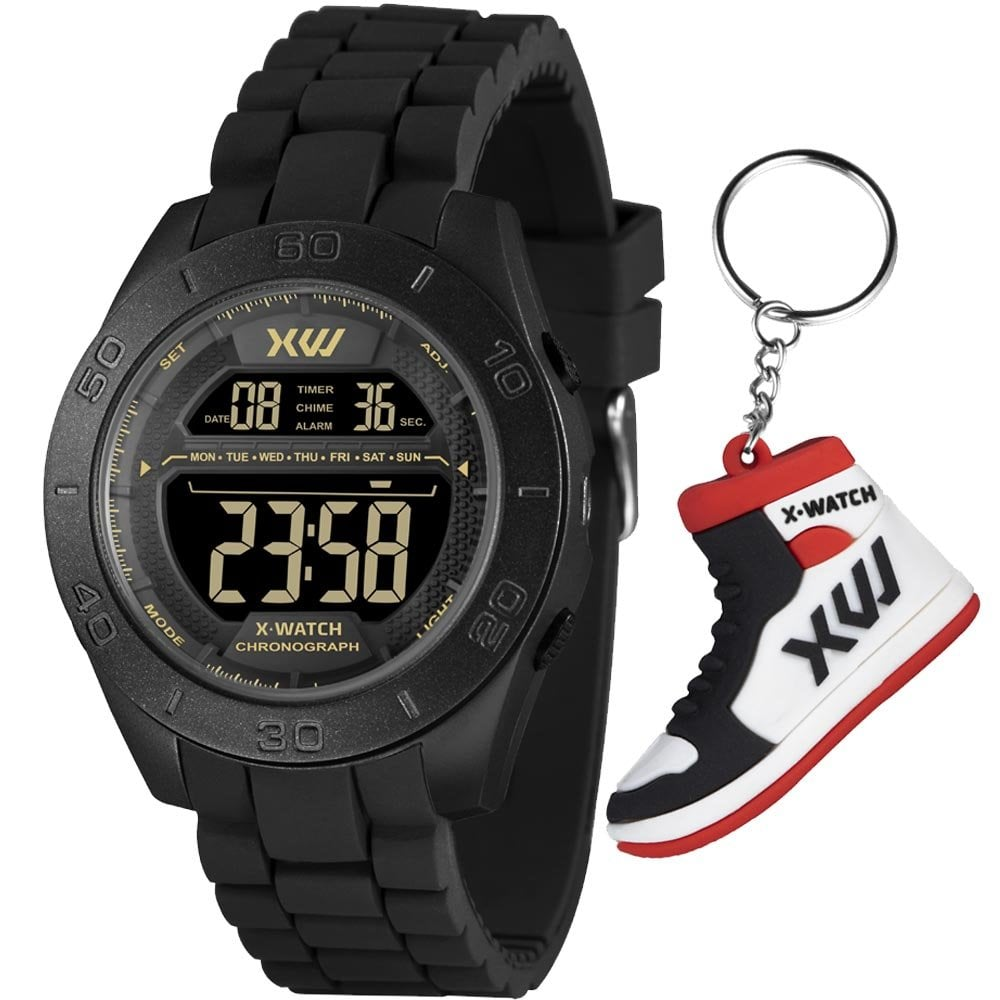 Kit Relógio Digital X-Watch Masculino com Chaveiro XMPPD797K0BQPXPX Kit Relógio Digital X-Watch Masculino com Chaveiro XMPPD797K0BQPXPX