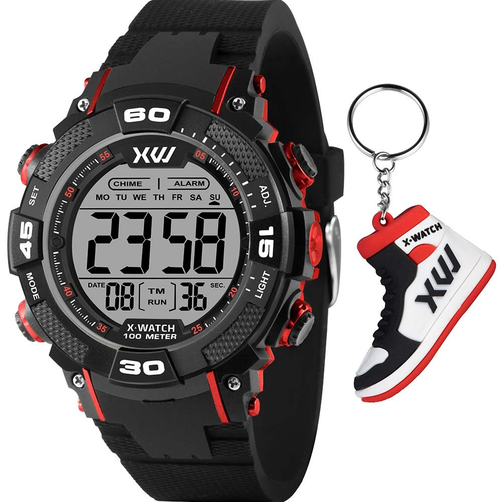 Kit Relógio Digital X-Watch Masculino com Chaveiro Tênis XMPPD795K0BPBXPX Kit Relógio Digital X-Watch Masculino com Chaveiro Tênis XMPPD795K0BPBXPX