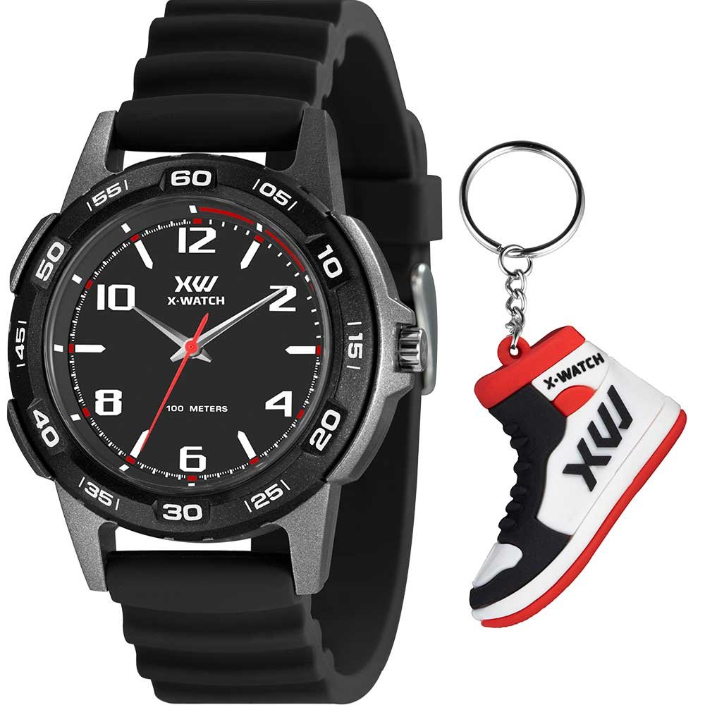 Kit Relógio X-Watch Masculino com Chaveiro Tênis XMPP0048K0BNP2PX Kit Relógio X-Watch Masculino com Chaveiro Tênis XMPP0048K0BNP2PX