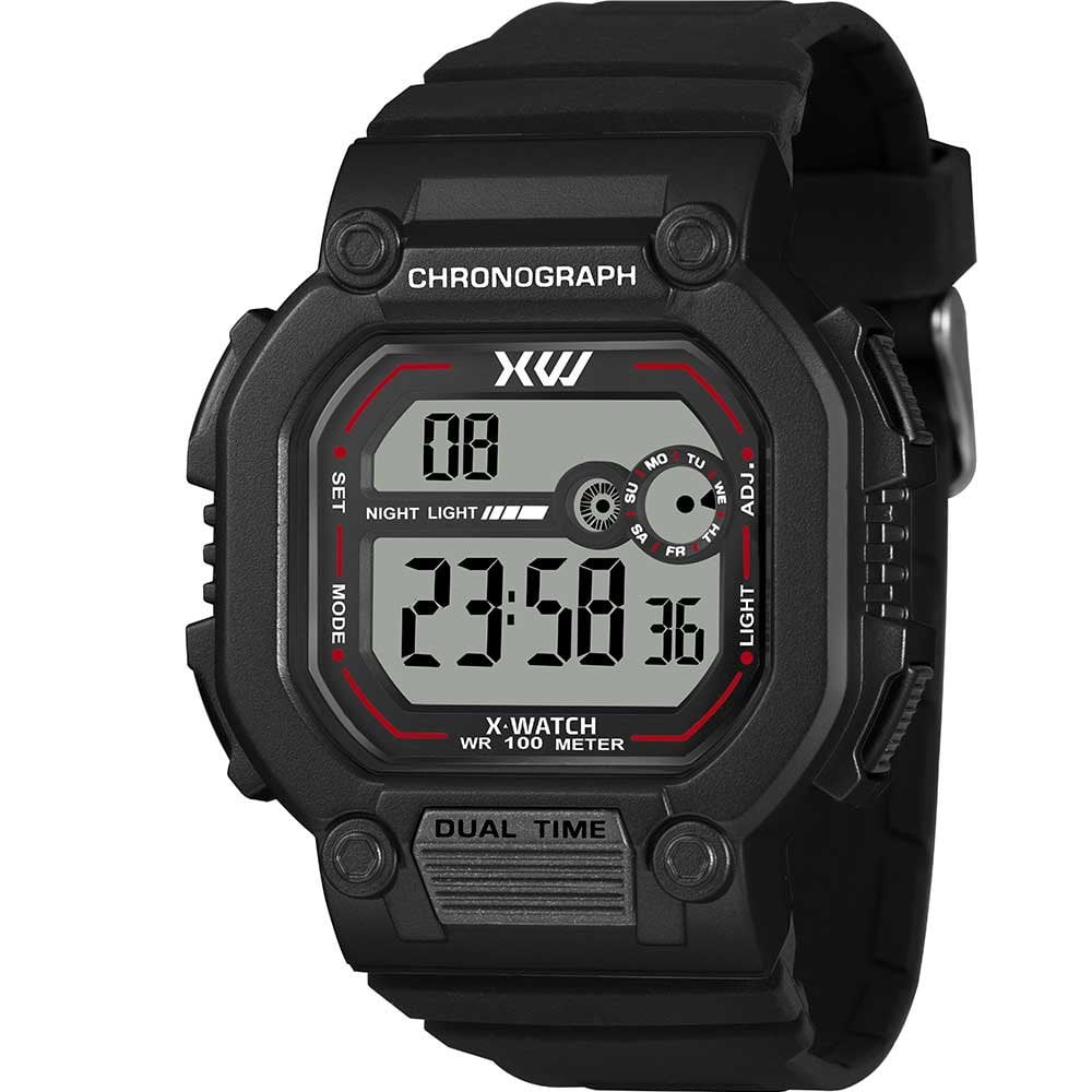 Relógio Digital X-Watch Masculino Esportivo XGPPD182BXPXXW Relógio Digital X-Watch Masculino Esportivo XGPPD182BXPXXW