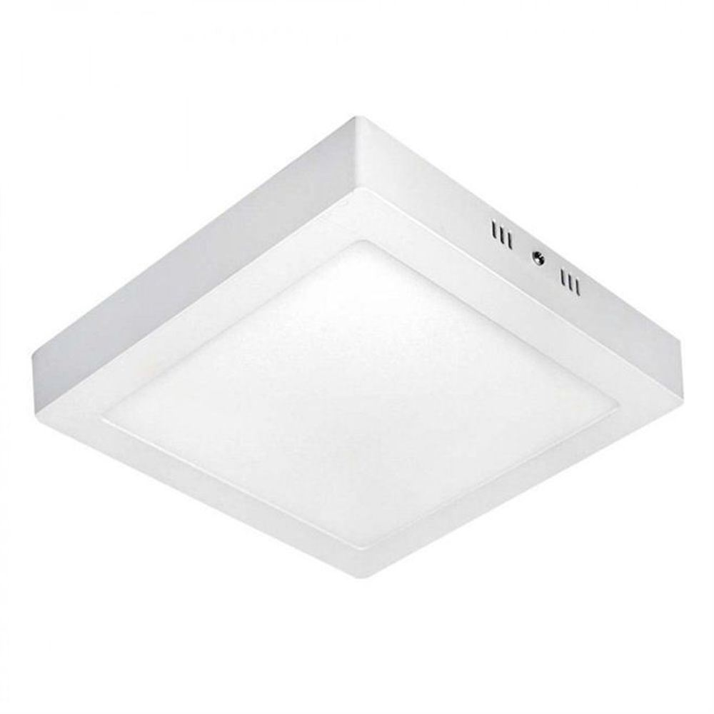 Painel Led Quadrado Sobrepor 24w Bivolt Branco Quente Ledgold Painel Led Quadrado Sobrepor 24w Bivolt Branco Quente Ledgold