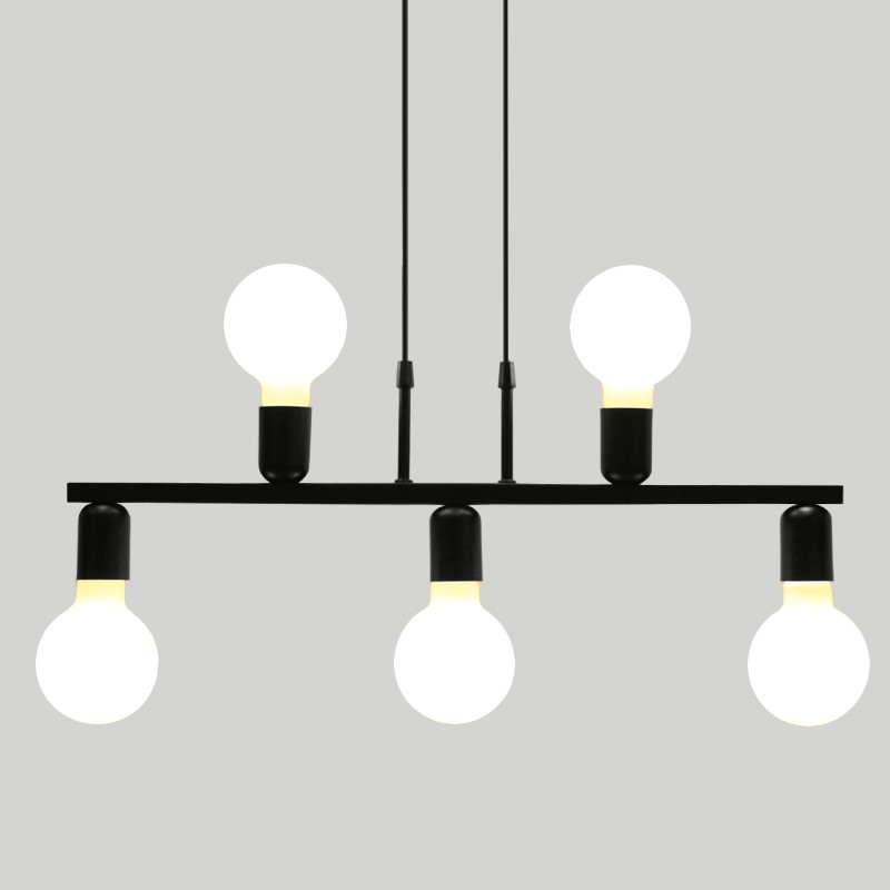 Pendente New UP na Cor Preto para 5 Lâmpadas E-27 Bivolt Pendente New UP na Cor Preto para 5 Lâmpadas E-27 Bivolt