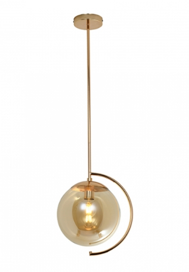 Pendente Orbis "C" 1L E27 Gold E Amber - Hevvy Pendente Orbis "C" 1L E27 Gold E Amber - Hevvy