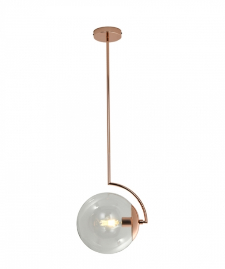 Pendente Orbis 1Xe27 Coppery+Clear - Hevvy Pendente Orbis 1Xe27 Coppery+Clear - Hevvy