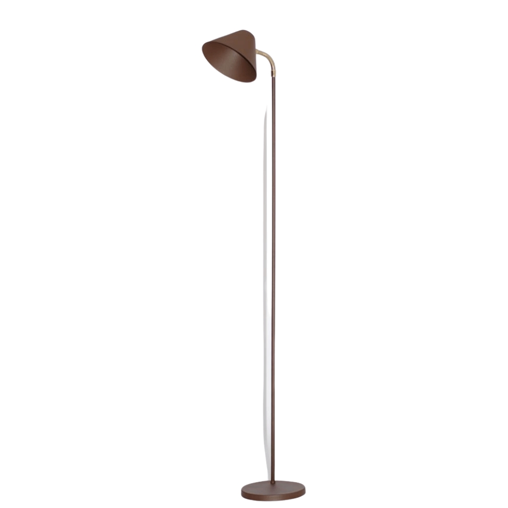 Luminária de Piso Chão Articulada Penelope Marrom Cortem Luminária de Piso Chão Articulada Penelope Marrom Cortem