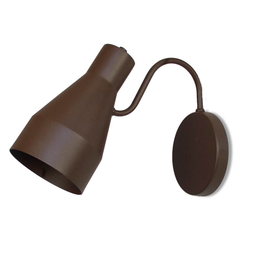 Luminária de Parede Arandela Fixa Eliza Marrom Cortem Luminária de Parede Arandela Fixa Eliza Marrom Cortem