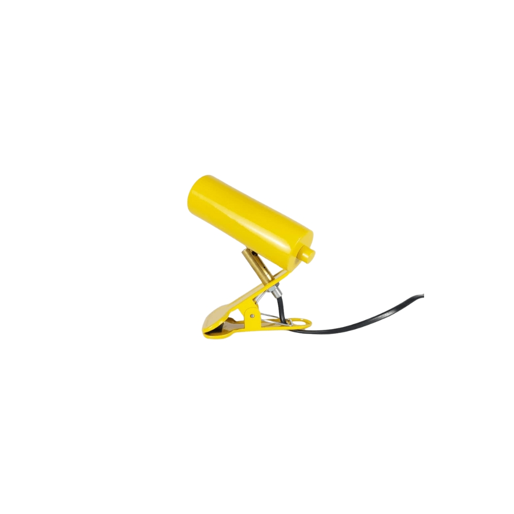 Luminária Presilha com Garra Sofhie Amarela Luminária Presilha com Garra Sofhie Amarela