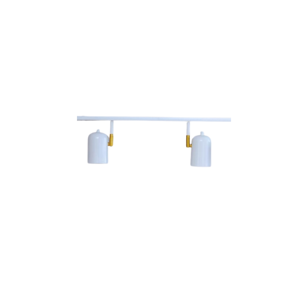 Trilho de Teto com 2 Spots Ewa Branco 50cm Trilho de Teto com 2 Spots Ewa Branco 50cm