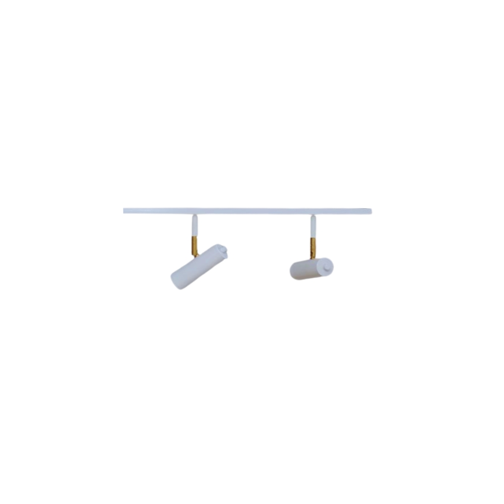 Trilho de Teto com 2 Spots Amaya Branco 50cm Trilho de Teto com 2 Spots Amaya Branco 50cm