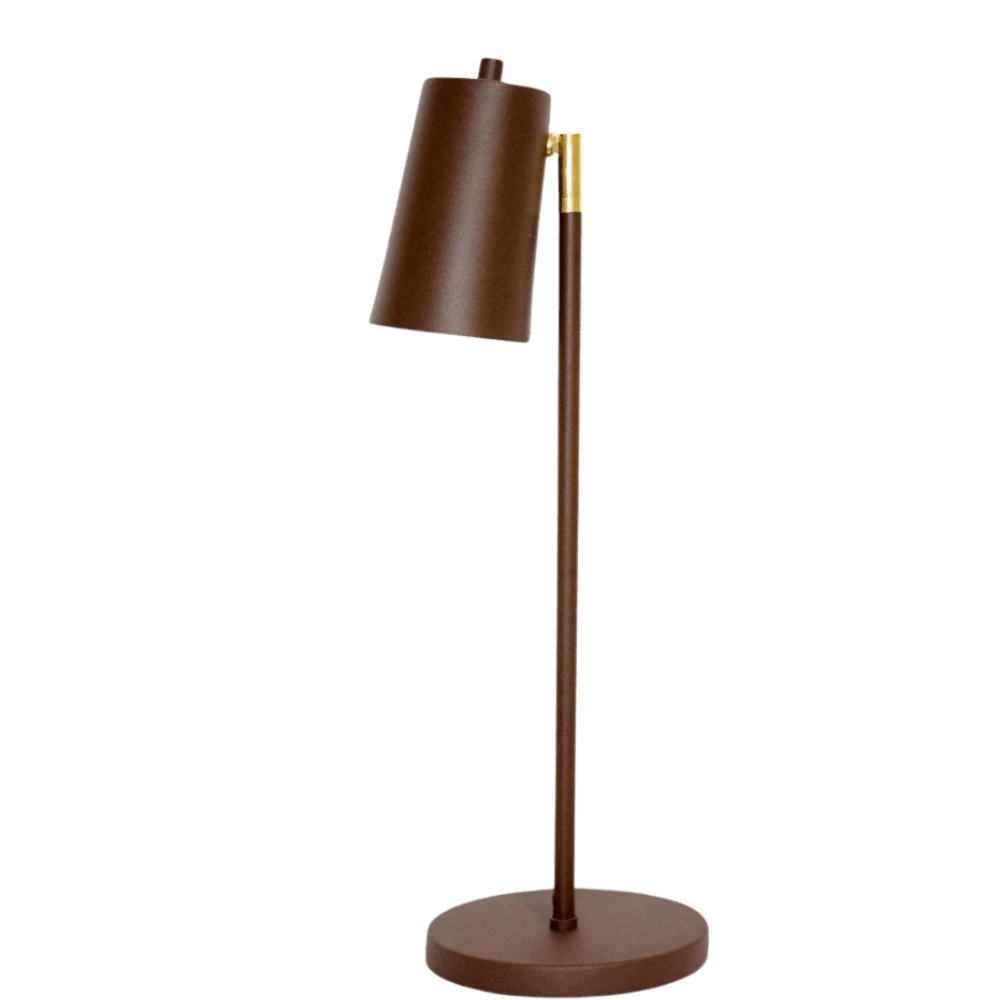 Luminária de Mesa Abajur Julia Marrom Cortem Luminária de Mesa Abajur Julia Marrom Cortem