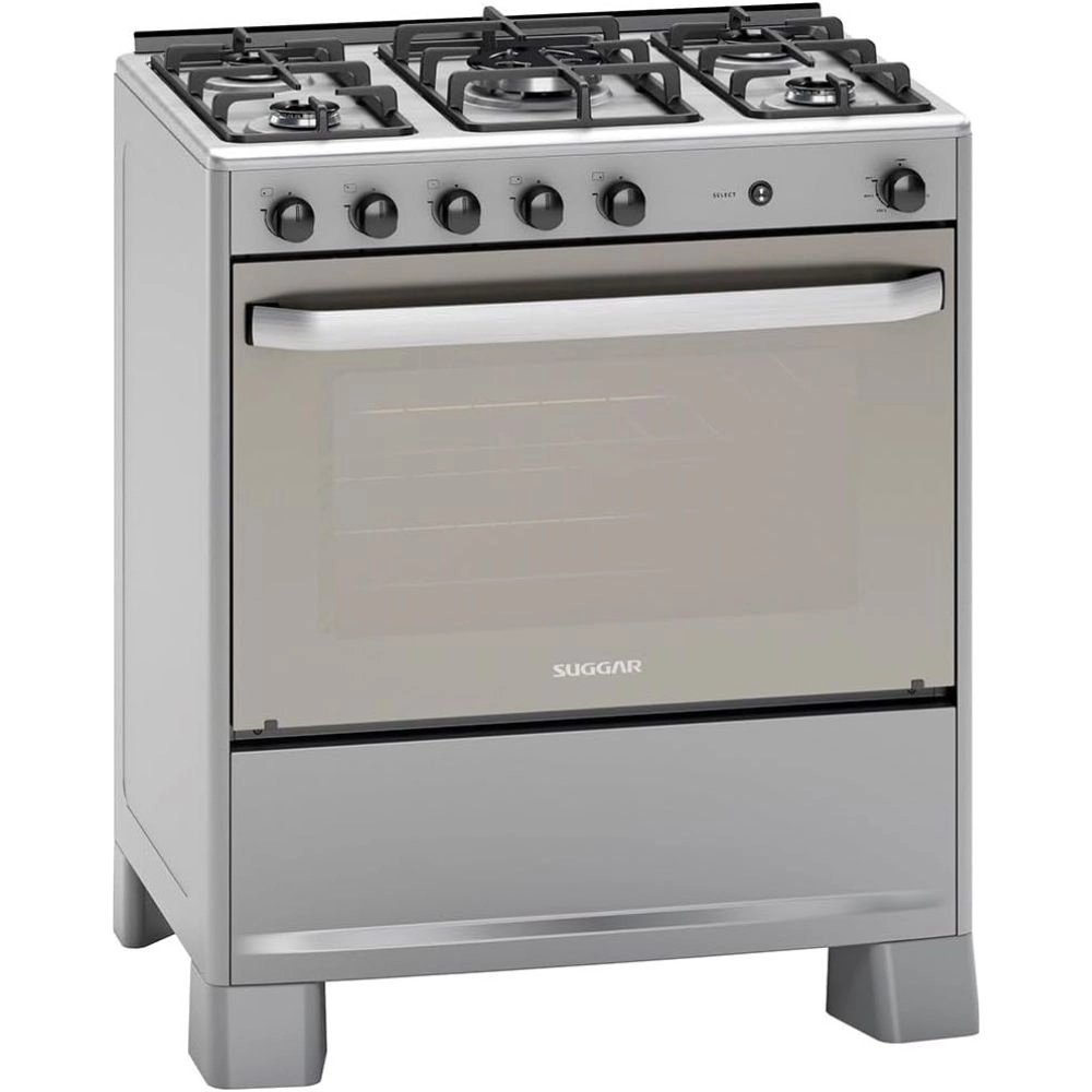 Fogão Suggar 5 Bocas Mesa De Inox Prata FGISL510PRIX Bivolt Fogão Suggar 5 Bocas Mesa De Inox Prata FGISL510PRIX Bivolt