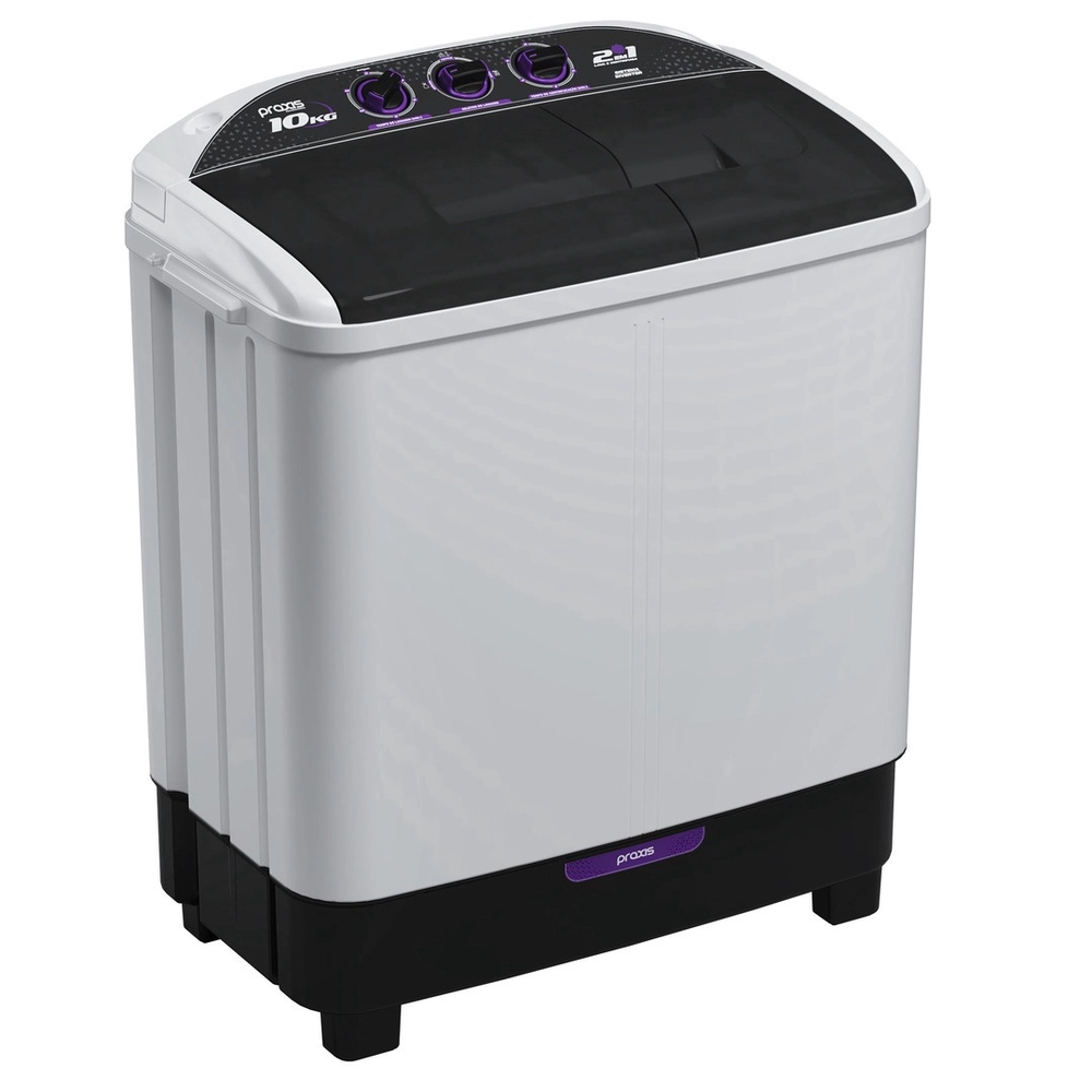 Lavadora De Roupas Praxis 2 Em 1 10kg Lava 6Kg E Centrifuga 4K Lavadora De Roupas Praxis 2 Em 1 10kg Lava 6Kg E Centrifuga 4K