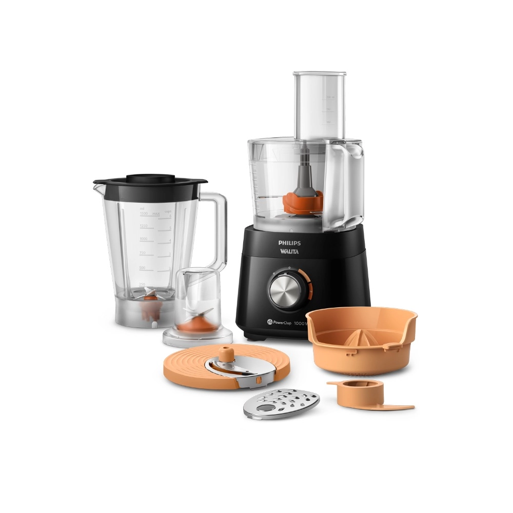 Multiprocessador PowerChop 1000 Philips Walita Preto 1000W HR7304 Multiprocessador PowerChop 1000 Philips Walita Preto 1000W HR7304
