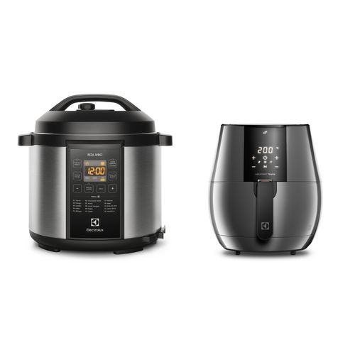 Panela de Pressão Elétrica 6L 15 Receitas Pré-Programadas (PCC20)+ Air Fryer Digital Electrolux Grafite 3,2L (EAF20) Panela de Pressão Elétrica 6L 15 Receitas Pré-Programadas (PCC20)+ Air Fryer Digital Electrolux Grafite 3,2L (EAF20)