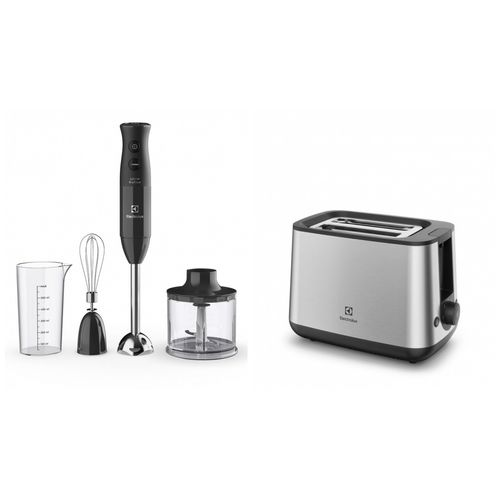 Kit Mixer 3 em 1 Com Haste em Aço Inox + Torradeira Elétrica Electrolux Experience (EIB20 + ETS25) Kit Mixer 3 em 1 Com Haste em Aço Inox + Torradeira Elétrica Electrolux Experience (EIB20 + ETS25)
